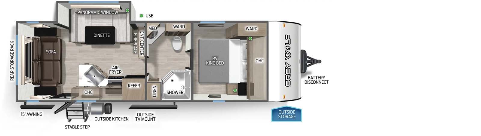 2022 Forest River 2022 Forest River Cherokee Grey Wolf - thumbnail 2